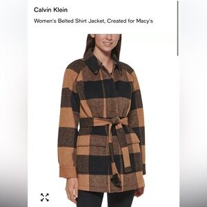 Calvin Klein • Women's Belted Shirt Jacket, NWOT